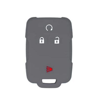 Silicone Key Cover for GMC Sierra Canyon Silverado Colorado 2014-2021 M3N-32337100 22859397 (Gray - 4 Button)