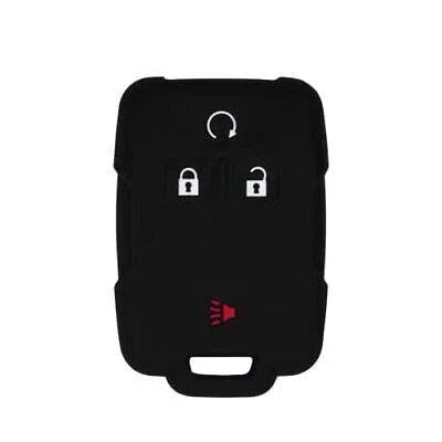Silicone Key Cover for GMC Sierra Silverado Colorado 2014-2021 M3N-32337100 22859397 (Black - 4 Button)