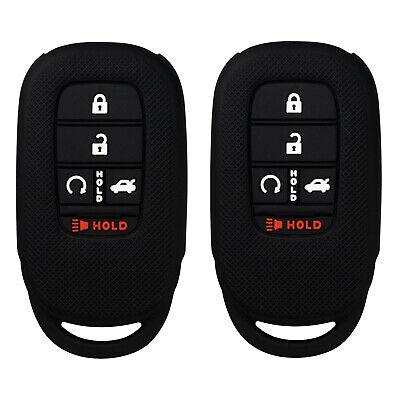 Silicone Key Cover for Honda Accord 2022-2023 KR5TP-4 72147-T20-A11 (Double Black - 5 Button)