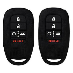 Silicone Key Cover for Honda Accord 2022-2023 KR5TP-4 72147-T20-A11 (Double Black - 5 Button)
