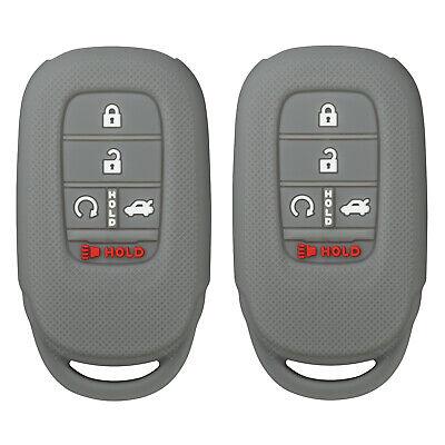 Silicone Key Cover for Honda Accord 2022-2023 KR5TP-4 72147-T20-A11 (Double Grey - 5 Button)