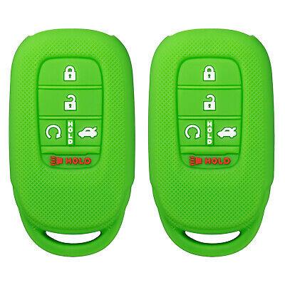 Silicone Key Cover for Honda Accord Civic 2022-2023 KR5TP-4 772147-T20-A11 (Double Green - 5 Button)