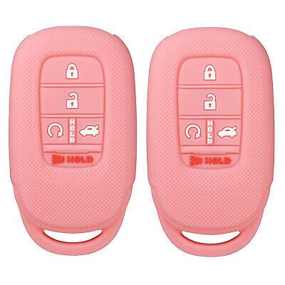 Silicone Key Cover for Honda Accord Civic 2022-2023 KR5TP-4 772147-T20-A11 (Double Pink - 5 Button)