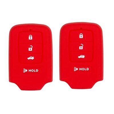 Silicone Key Cover for Honda Civic Accord 2013-2020 KR5V2X (Double Red - 4 button)
