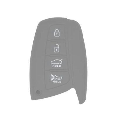 Silicone Key Cover for Hyundai Azera Equus Santa Fe 2013-2019 SY5DMFNA433 95440B1210 (Grey - 4 Button)