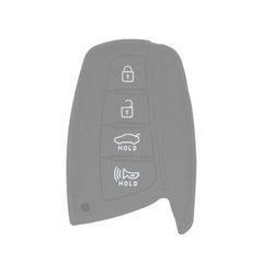 Silicone Key Cover for Hyundai Azera Equus Santa Fe 2013-2019 SY5DMFNA433 95440B1210 (Grey - 4 Button)