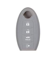 Silicone Key Cover for Nissan Maxima Sentra M45 M35 2006-2012 CWTWBU735 285E3-EW81D (4 Button - Grey)